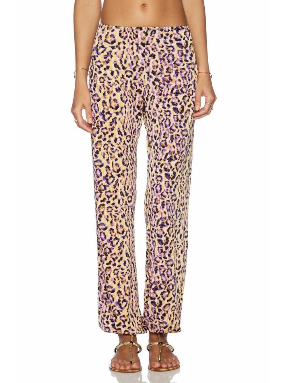 Tigerlily Atzaro Pink Leopard Print Lounge Pants Size 6 - Picture 4 of 14